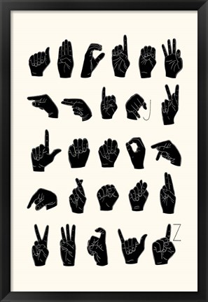 Framed Sign Language I Print