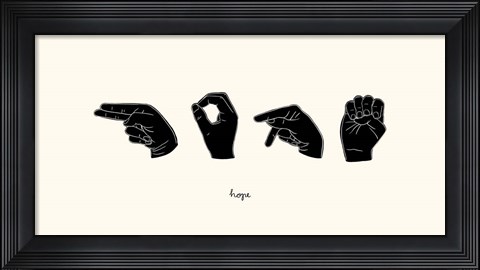Framed Sign Language II Print