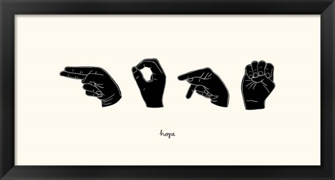 Framed Sign Language II Print