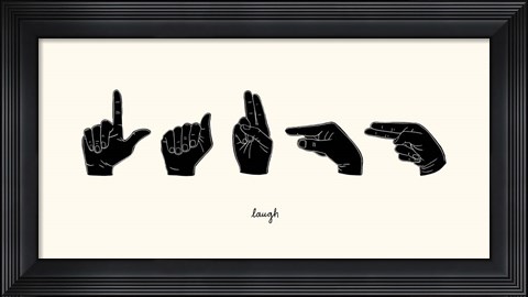 Framed Sign Language III Print