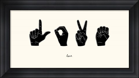 Framed Sign Language IV Print