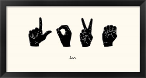 Framed Sign Language IV Print