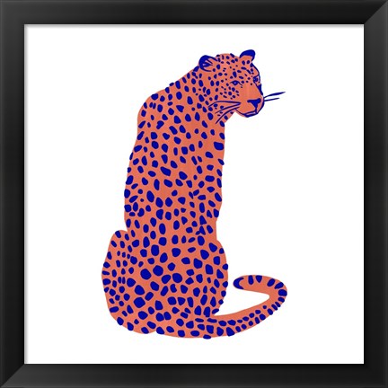 Framed Bright Leopard II Print