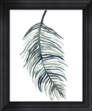 Framed Watercolor Palm Leaves I Print