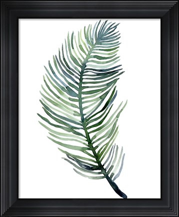 Framed Watercolor Palm Leaves III Print