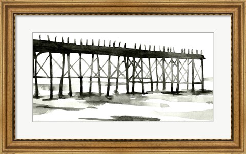 Framed Serene Pier I Print