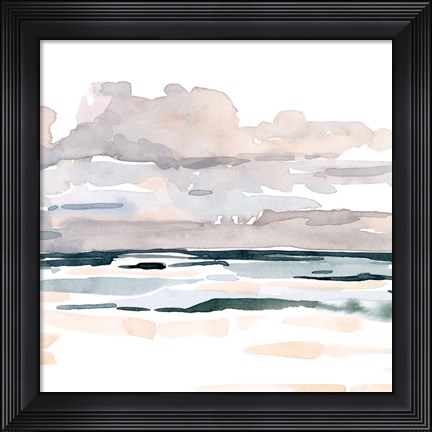 Framed Soft Coastal Abstract I Print