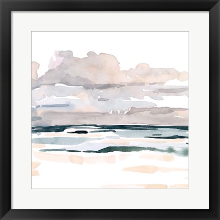 Framed Soft Coastal Abstract I Print