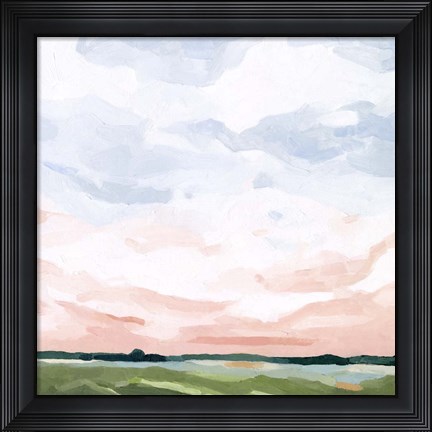 Framed Pink Morning Horizon I Print