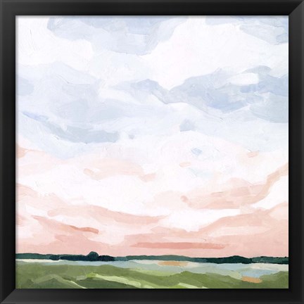 Framed Pink Morning Horizon I Print