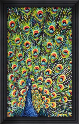 Framed Lavish Peacock I Print