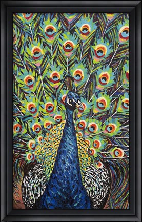 Framed Lavish Peacock II Print
