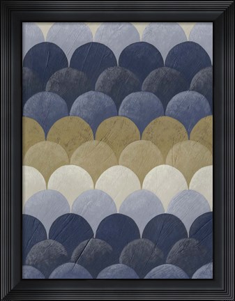Framed Navy Motif II Print