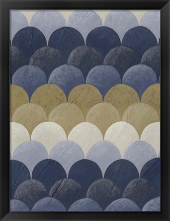 Framed Navy Motif II Print