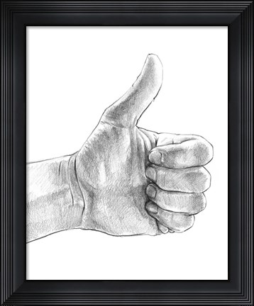 Framed Hand Signs I Print