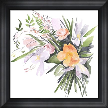 Framed Ferns &amp; Tulips II Print