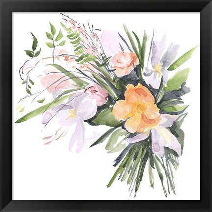 Framed Ferns &amp; Tulips II Print