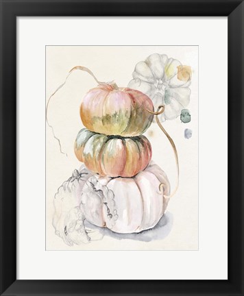 Framed Harvest Pumpkins I Print