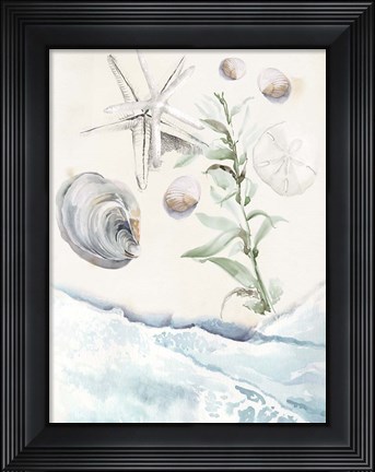 Framed Washing Ashore II Print