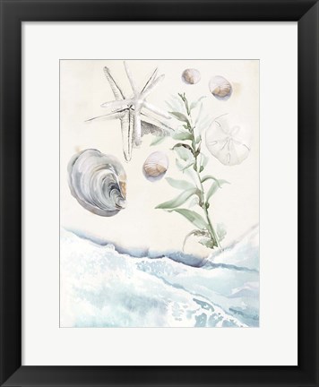 Framed Washing Ashore II Print