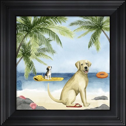 Framed Dogs on Deck II Print