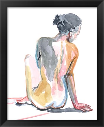 Framed Colorful Shadows I Print