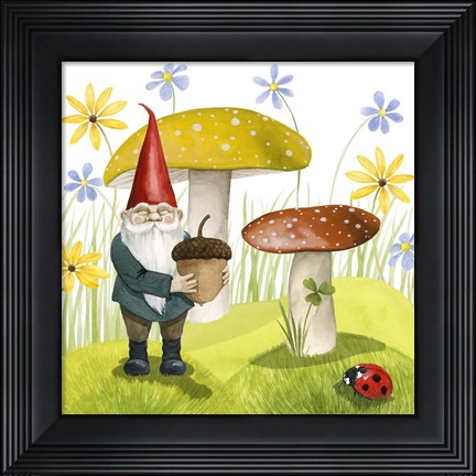 Framed Gnome Neighbors I Print