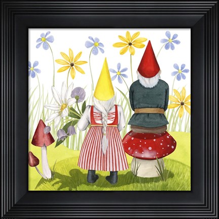 Framed Gnome Neighbors III Print