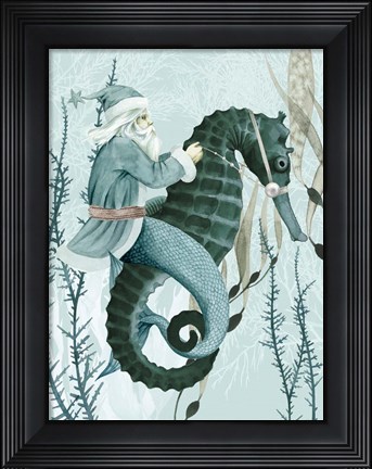 Framed Sea Santa I Print