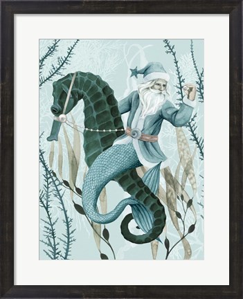Framed Sea Santa II Print
