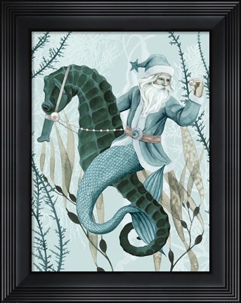 Framed Sea Santa II Print