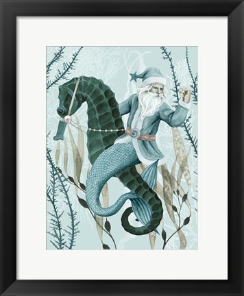 Framed Sea Santa II Print