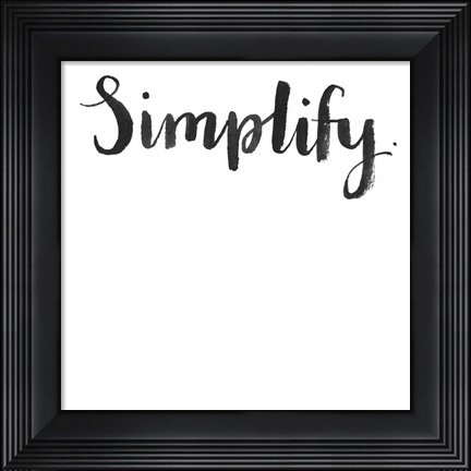 Framed Simple Mantras IV Print
