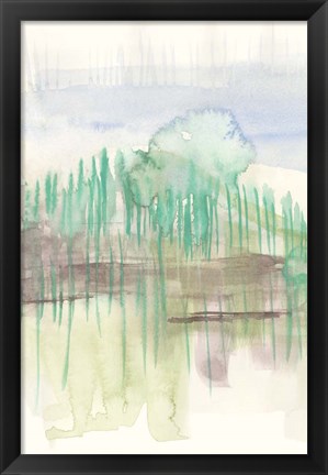 Framed Verde Horizon I Print