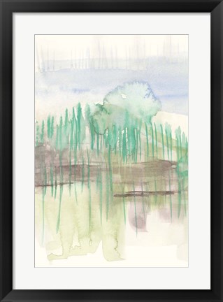Framed Verde Horizon I Print