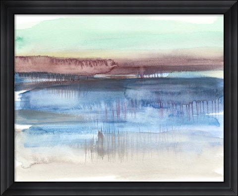 Framed Burgundy Horizon II Print