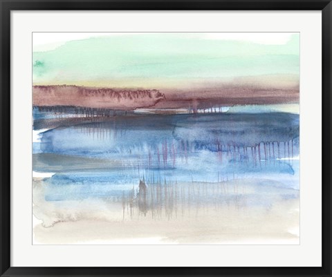 Framed Burgundy Horizon II Print