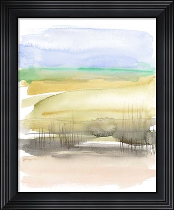 Framed Grassy Marsh I Print