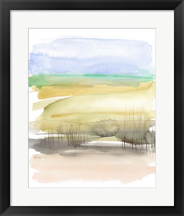Framed Grassy Marsh I Print