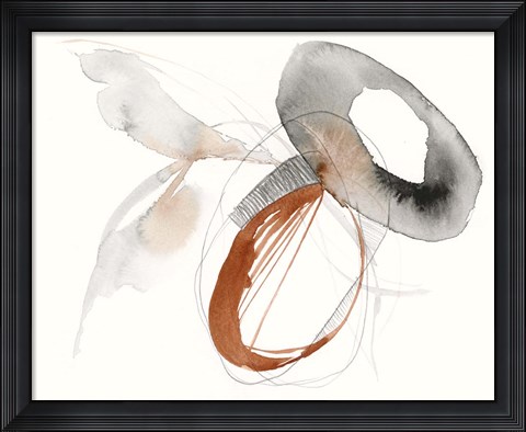 Framed Sienna Rounds I Print
