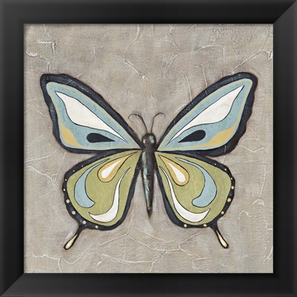 Framed Graphic Spring Butterfly I Print