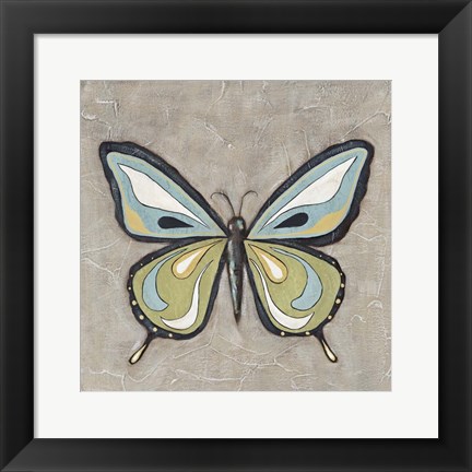 Framed Graphic Spring Butterfly I Print