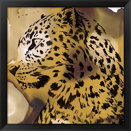 Framed Leopard Portrait I Print