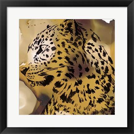 Framed Leopard Portrait I Print