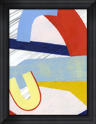 Framed Simple Scribbles III Print
