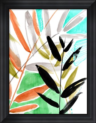 Framed Vivid Fronds I Print