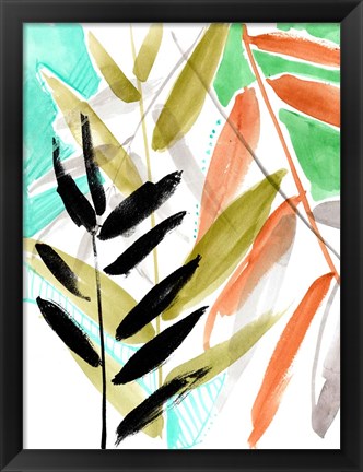 Framed Vivid Fronds II Print