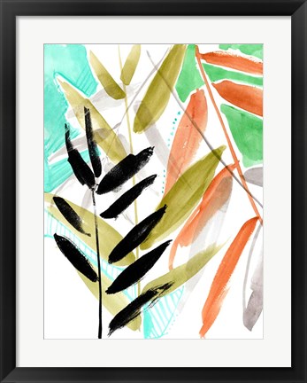 Framed Vivid Fronds II Print