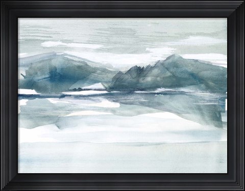 Framed Peaked Reflection I Print