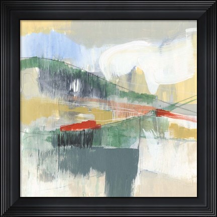 Framed Abstracted Mountainscape I Print